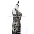 Fashion New Traditional Formal Evening Dress See Through Back Embroidered Crystal Prom Dress